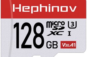 Hephinov Tarjeta Micro SD hasta 100/30 MB/Sec(R/W), 128GB Tarjeta de Memoria microSDXC con Adaptador SD (A1, U3, C10, V30, 4K UHD & Full HD) para Móvil, Cámara Deportiva, Switch, Gopro, Tableta, Dron
