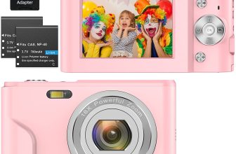 ZORNIK 1080P Cámaras Digitales, Cámara Compacta 2,4 Pulgadas LCD Recargable HD 36 Megapíxeles Zoom Digital 16x, con Tarjeta 32G,Estudiantes para Adultos/Mayores/Niño