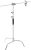 Neewer C-Stand con Patas Deslizantes, 4.9′ – 10.1 ‘/ 149-309cm Soporte Ajustable de Acero Inoxidable con Brazo de Agarre y Cabezal de Agarre para Fotografía Paraguas Reflectores Softboxes y Monolights