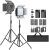 Neewer 2-Pack 2,4G LED Luz Video con Soporte de 2M Bicolor 600 SMD CRI 94 + Soporte en U Barndoor Pantalla LCD Kit Iluminación de Video con Carcasa Metal para Fotografía Estudio