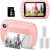 GlobalCrown Cámaras instantáneas para niños,Cámaras de Fotos instantánea con Pantalla de 3,5 Pulgadas Regalos cámaras Digitales para 3 a 12 años (Incluye 4 Rollos de impresión Papel y 32GB Tarjeta)