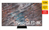 TV SAMSUNG QE75QN800A (Neo QLED – 75» – 189 cm – 8K Ultra HD – Smart TV por 2.329€)