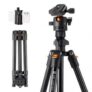 K&F Concept 160cm Trípode de Aluminio para Cámara + Rótula por 39,99€