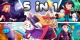 Juego para nintendo 5 en 1: Scrap Bolts + Toroom + Last Mage Survivor + Home Sweet Home + Bruxa por 0,99€